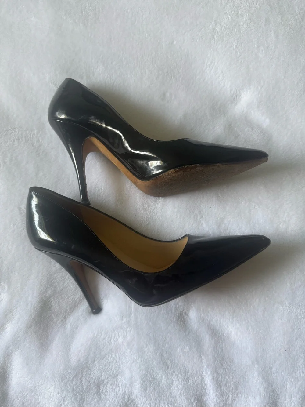 kate spade Black Patent Pointed-Toe Pumps